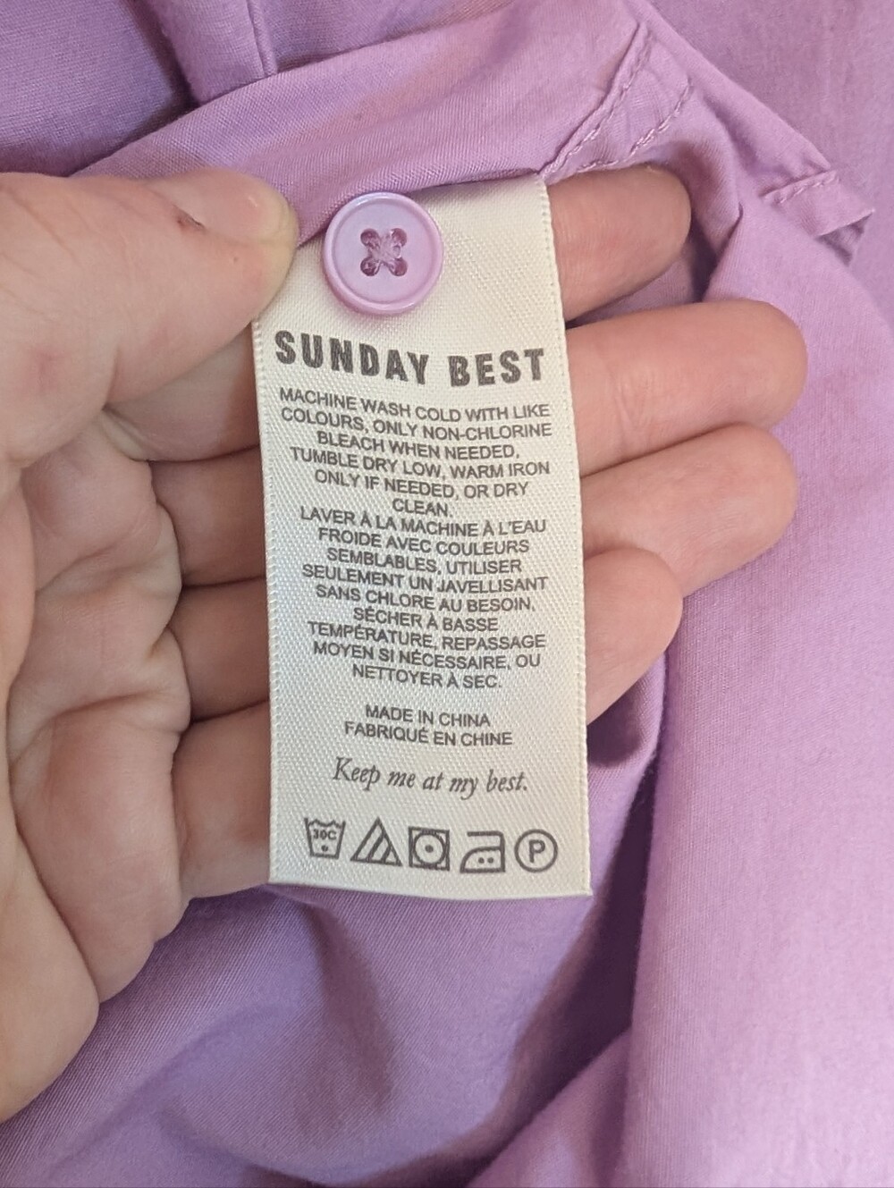Aritzia Sunday Best Future Shirt & Eva 5" Short in Amethyst Lilac Matching Set - Picture 6 of 8